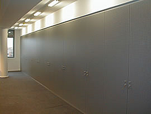 Photo armoires du bâtiment Worx à Kortrijk.