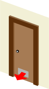 Illustration ouverture de transfert sur porte.