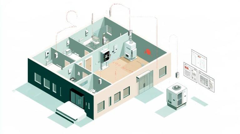 Illustration : bâtiment connecté, capteurs et pilotage centralisé